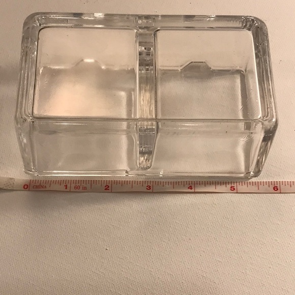 WMF Cromargan glass lidded double condiment dish - Picture 8 of 9